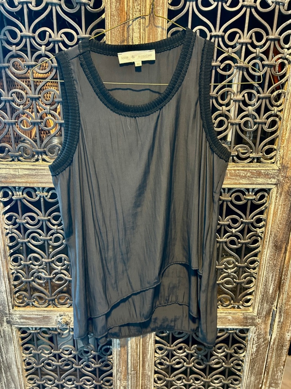 Lola & Sophie Black Layered Sleeveless Tank